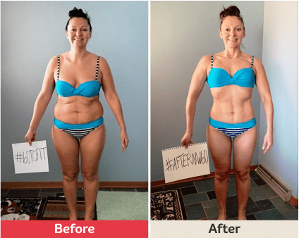 Before and after image.