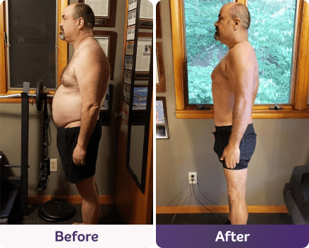 Before and after image.