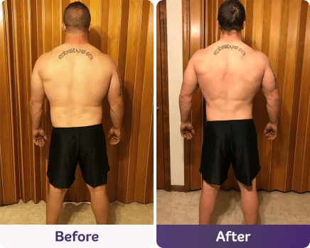 Before and after image.