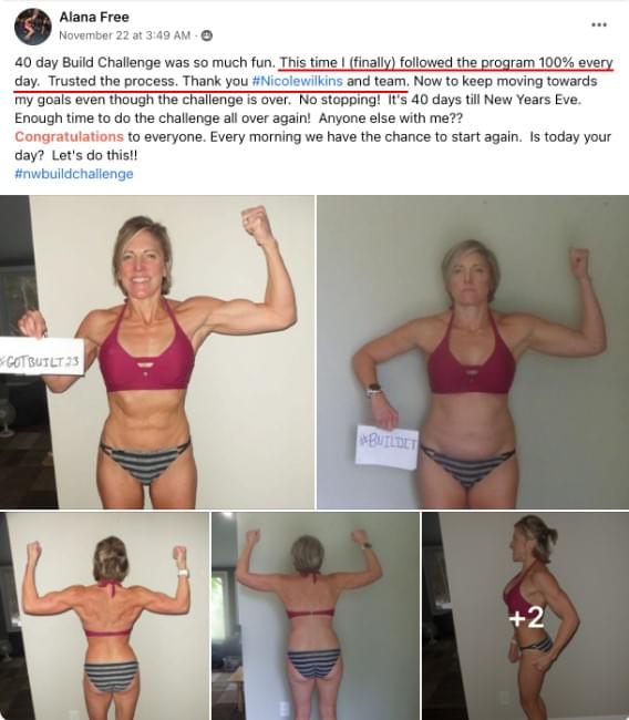 Alana Free before and after.