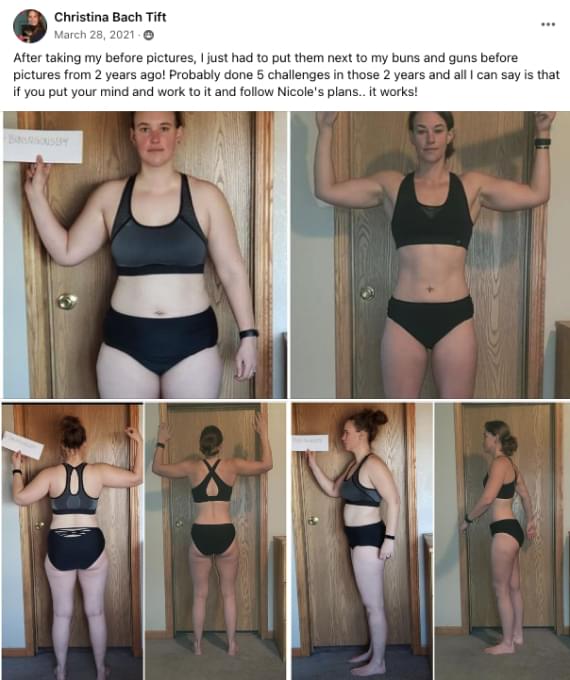 cChristina Bach Tift before and after.