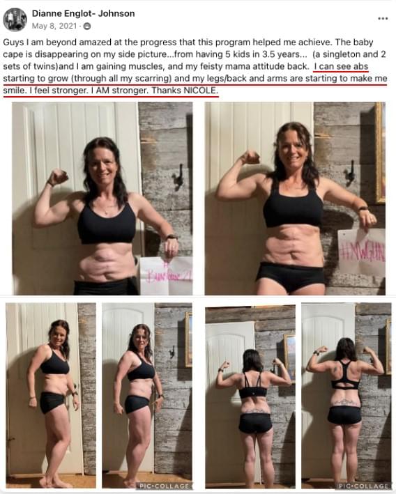 Dianne Englot Johnson before and after.