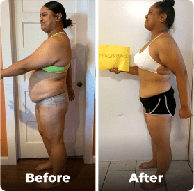 Before and after image.