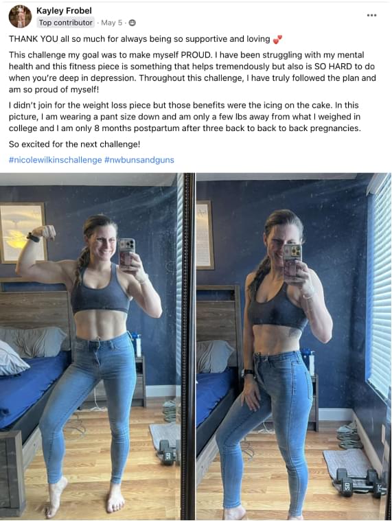 Kayley Frobel before and after.