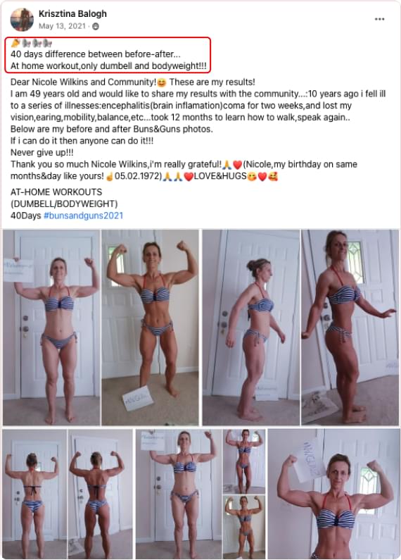 Krisztina Balogh before and after.