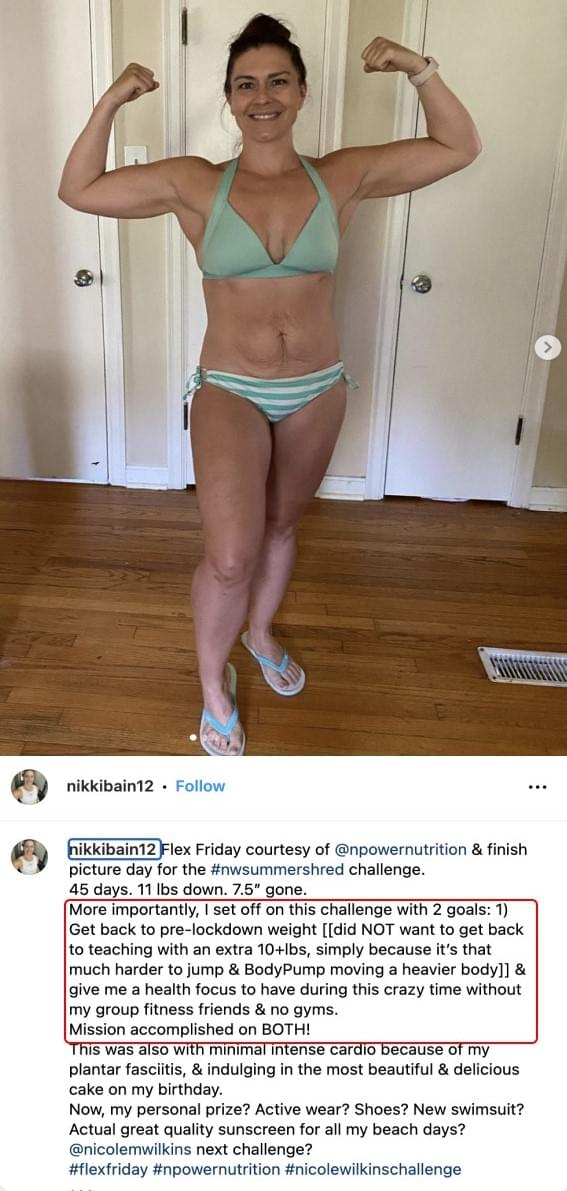 Nikki Bain before and after.