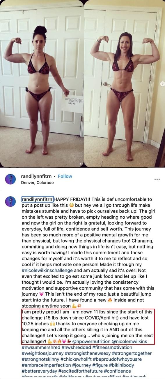 Randi Lynn Fitrn before and after.