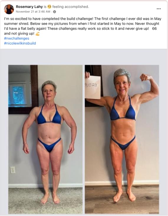 Rosemary Lahy before and after.