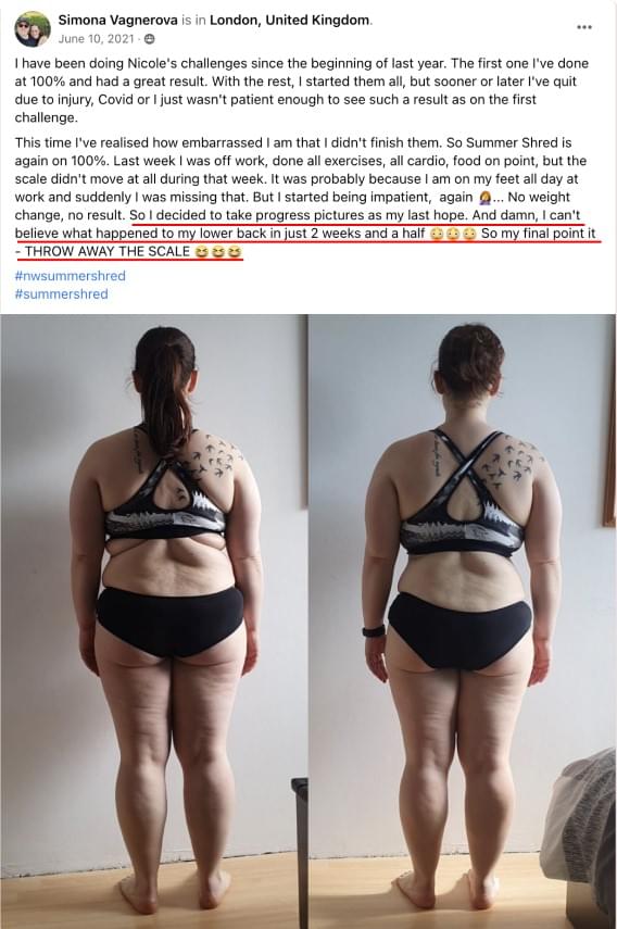 Simona Vagnerova before and after.