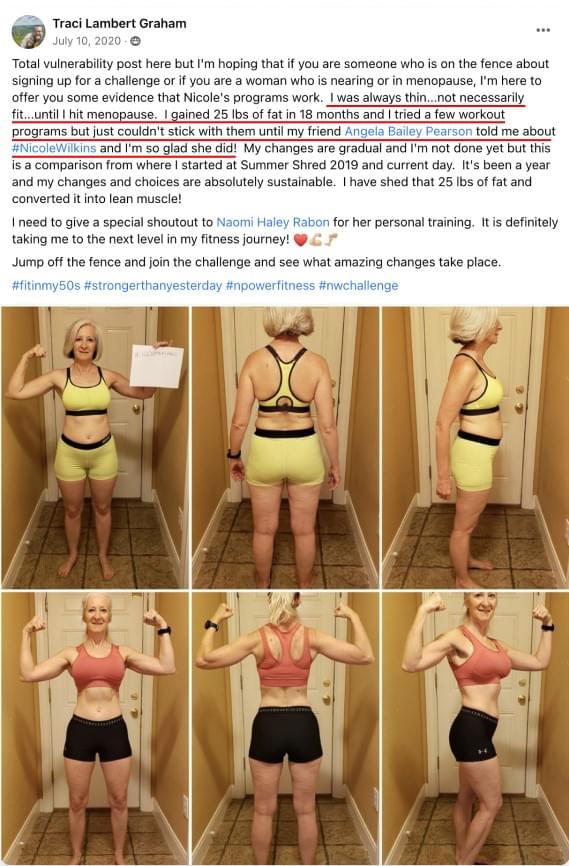 Traci Lambert Graham before and after.