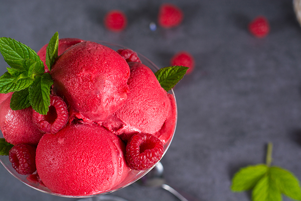 Raspberry Lime Sorbet –