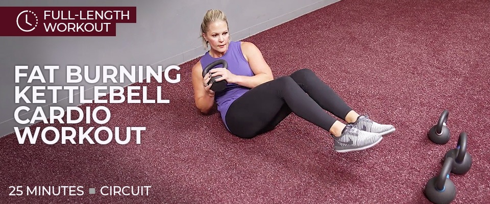Full-Length Workout: 25 Minute Kettlebell Cardio Circuit Workout